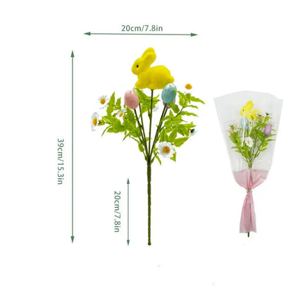 Easter Egg Artificial Flower | Branch Fake Plant Happy Easter Decor Party Home Vase Decor Diy Flower Arrangement Decorative Access