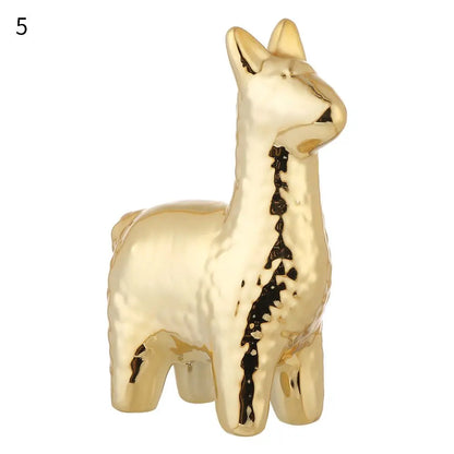 Nordic Styles Ceramic | Creative Gold Colour Home Photographic Props Miniature Golden Decor Desktop Figurines Ornament