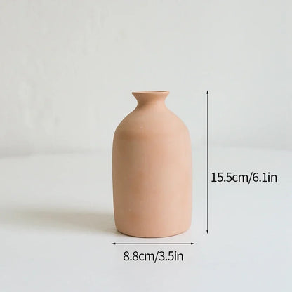 Minimalism Ceramic Vases | Nordic Art Flower Bottle Desktop Ornament Living Room Office Desktop Vase Table Decor Accessories