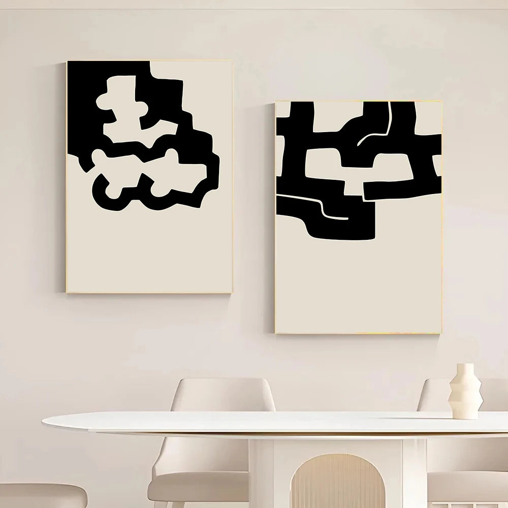 Minimalist Eduardo Chillida Geometry Sculpture Museum Artwork Poster | Canvas Painting Wall Art Pictures Modern Home Decor