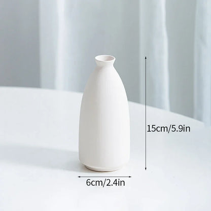 Minimalism Ceramic Vases | Nordic Art Flower Bottle Desktop Ornament Living Room Office Desktop Vase Table Decor Accessories