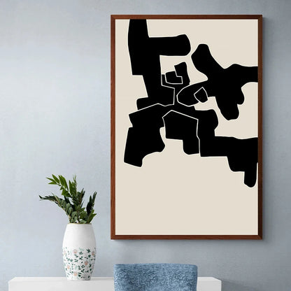 Minimalist Eduardo Chillida Geometry Sculpture Museum Artwork Poster | Canvas Painting Wall Art Pictures Modern Home Decor