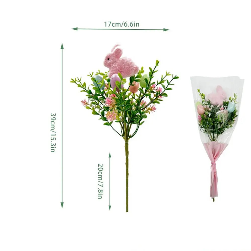 Easter Egg Artificial Flower | Branch Fake Plant Happy Easter Decor Party Home Vase Decor Diy Flower Arrangement Decorative Access