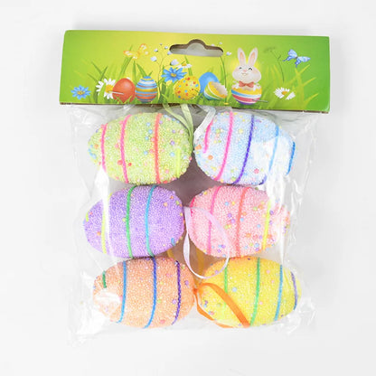 Easter Eggs Rabbit Hanging Ornaments | 24Pcs/set Decoration for Home Easter Tree Pendants Basket Filler Kids Gift Favors