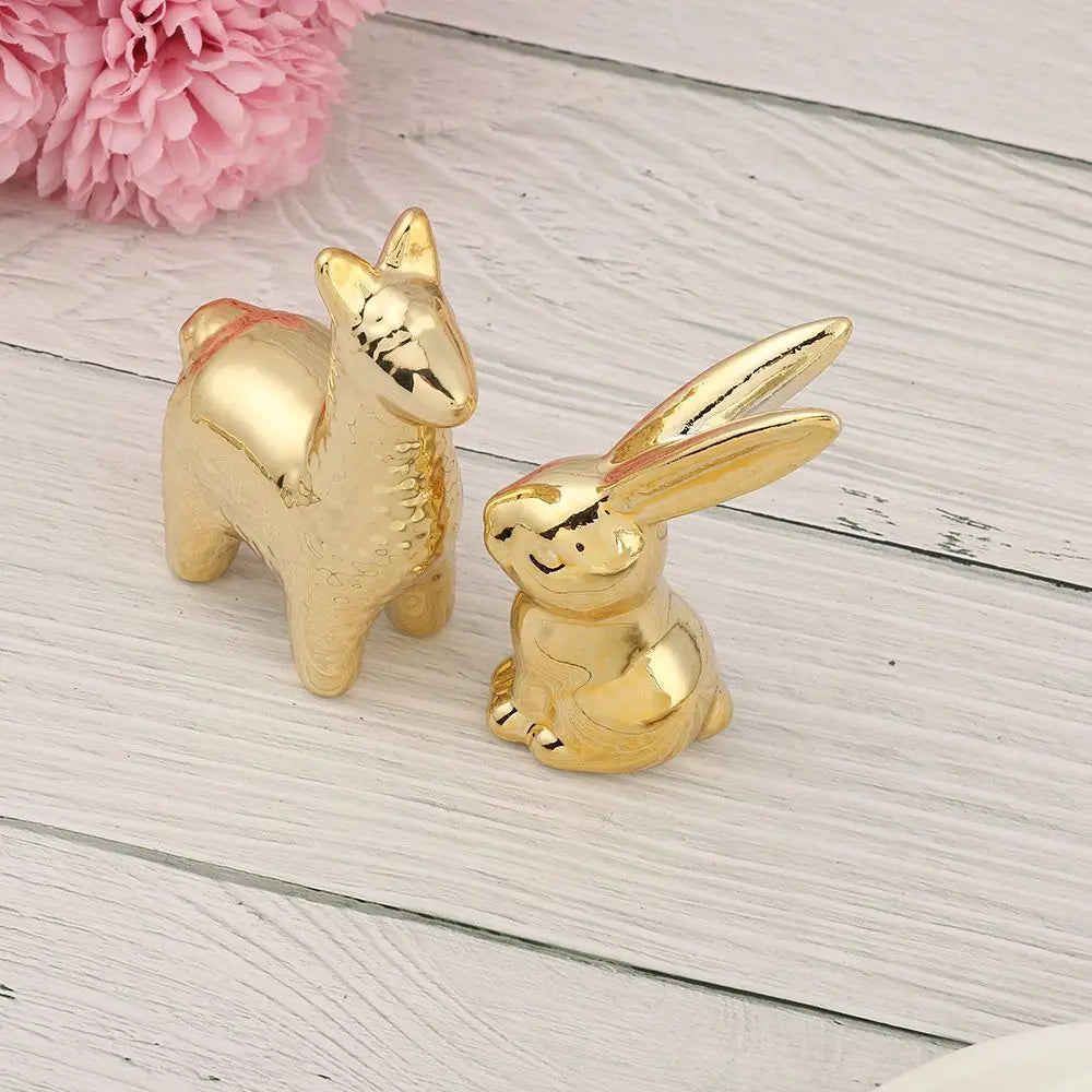 Nordic Styles Ceramic | Creative Gold Colour Home Photographic Props Miniature Golden Decor Desktop Figurines Ornament