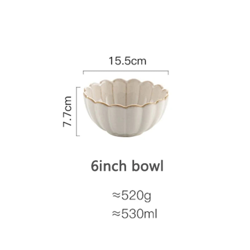 White ceramic tableware | Fruit salad dessert plate soup bowl kitchen dish tableware dishes and plates sets  dishes  plate