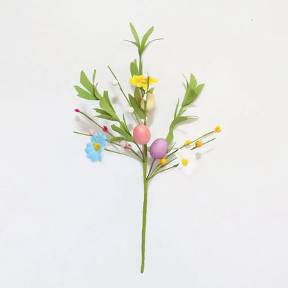 Easter Egg Artificial Flower | Branch Fake Plant Happy Easter Decor Party Home Vase Decor Diy Flower Arrangement Decorative Access