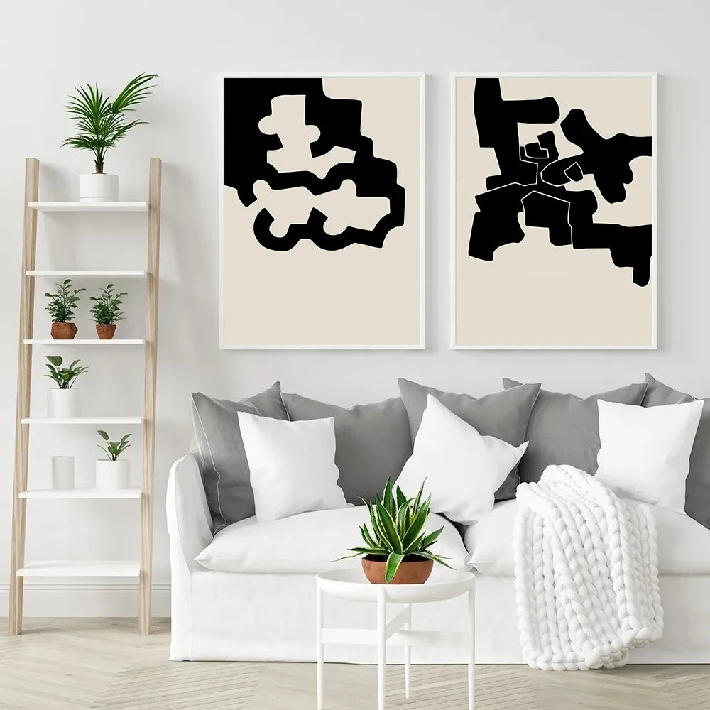 Minimalist Eduardo Chillida Geometry Sculpture Museum Artwork Poster | Canvas Painting Wall Art Pictures Modern Home Decor