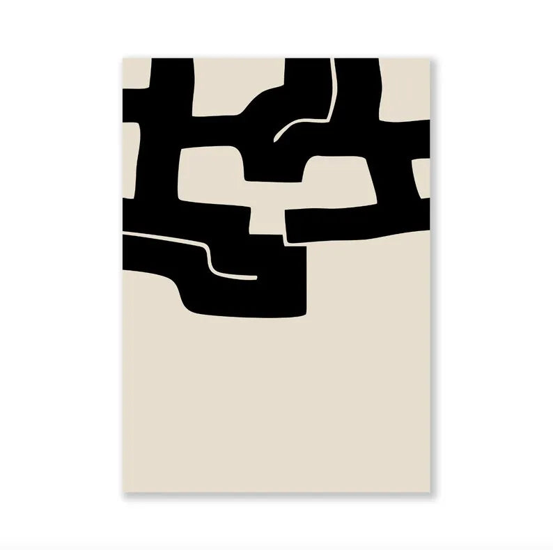 Minimalist Eduardo Chillida Geometry Sculpture Museum Artwork Poster | Canvas Painting Wall Art Pictures Modern Home Decor