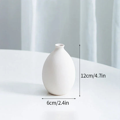 Minimalism Ceramic Vases | Nordic Art Flower Bottle Desktop Ornament Living Room Office Desktop Vase Table Decor Accessories