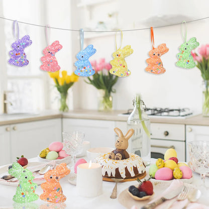 Easter Eggs Rabbit Hanging Ornaments | 24Pcs/set Decoration for Home Easter Tree Pendants Basket Filler Kids Gift Favors