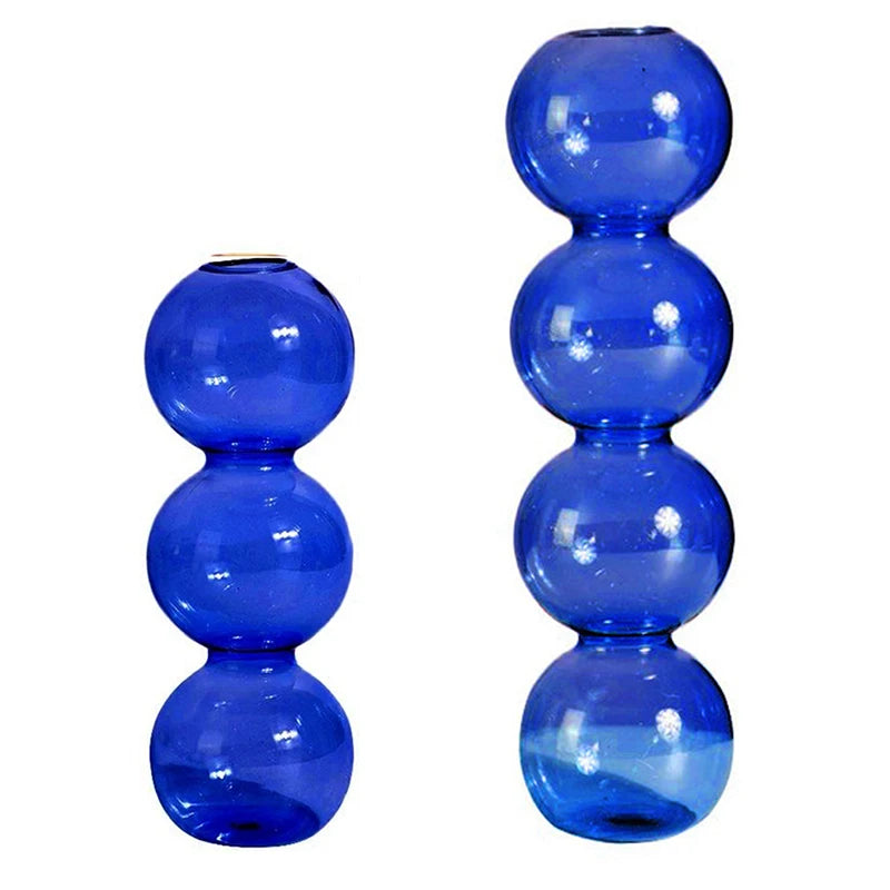 Nordic Stained Bubble Glass Vase | Living Room Simple Creative Spherical Small Flower Vases Home Decoration