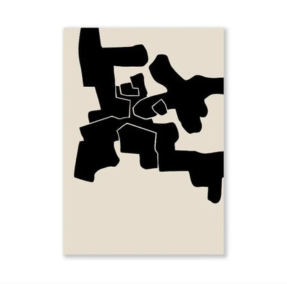 Minimalist Eduardo Chillida Geometry Sculpture Museum Artwork Poster | Canvas Painting Wall Art Pictures Modern Home Decor