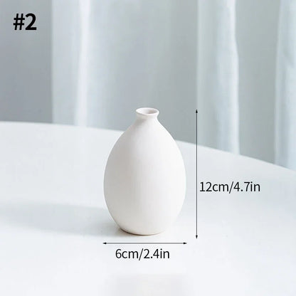 Minimalism Ceramic Vases | Nordic Art Flower Bottle Desktop Ornament Living Room Office Desktop Vase Table Decor Accessories