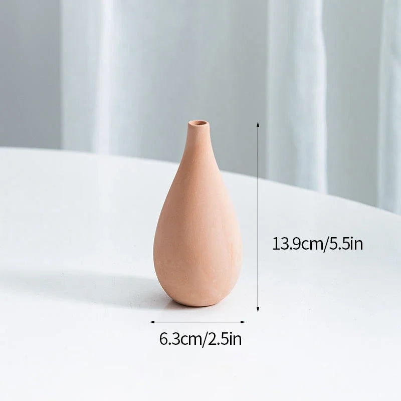 Minimalism Ceramic Vases | Nordic Art Flower Bottle Desktop Ornament Living Room Office Desktop Vase Table Decor Accessories