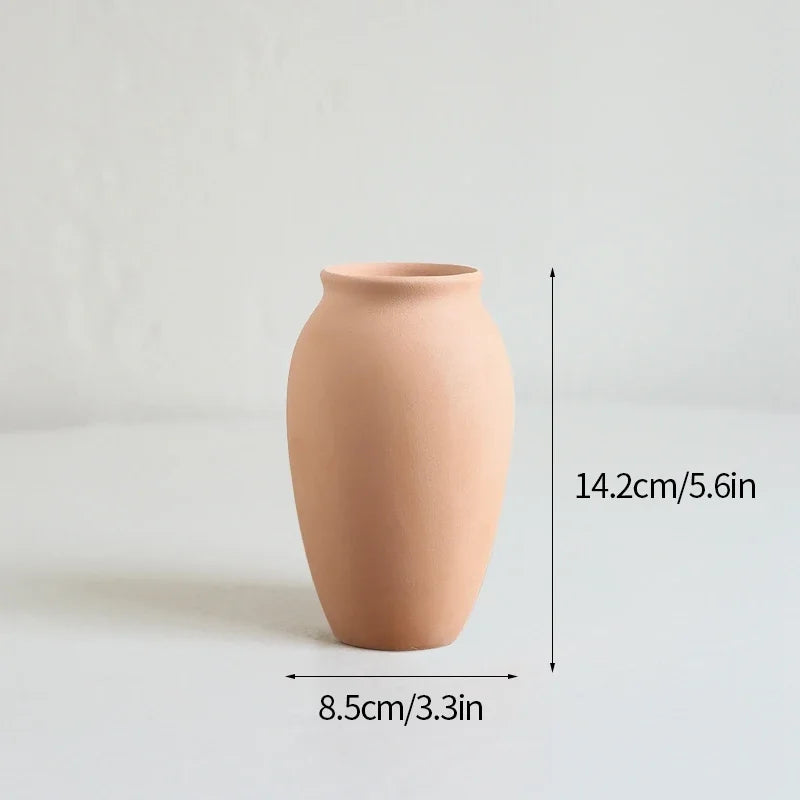 Minimalism Ceramic Vases | Nordic Art Flower Bottle Desktop Ornament Living Room Office Desktop Vase Table Decor Accessories