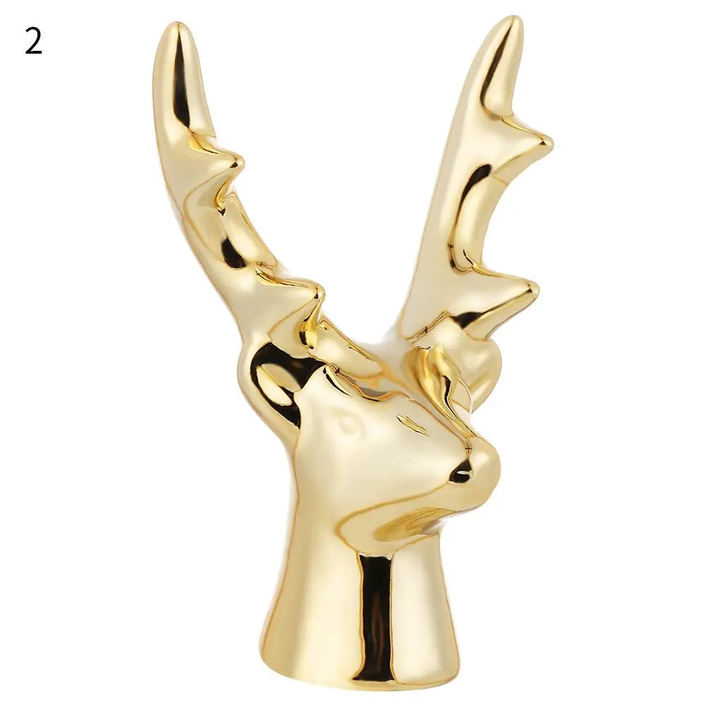 Nordic Styles Ceramic | Creative Gold Colour Home Photographic Props Miniature Golden Decor Desktop Figurines Ornament