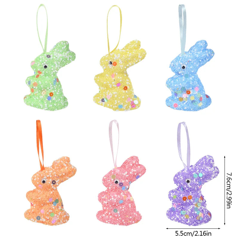 Easter Eggs Rabbit Hanging Ornaments | 24Pcs/set Decoration for Home Easter Tree Pendants Basket Filler Kids Gift Favors