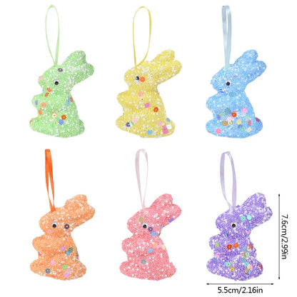 Easter Eggs Rabbit Hanging Ornaments | 24Pcs/set Decoration for Home Easter Tree Pendants Basket Filler Kids Gift Favors