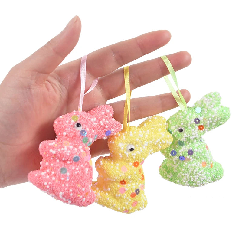 Easter Eggs Rabbit Hanging Ornaments | 24Pcs/set Decoration for Home Easter Tree Pendants Basket Filler Kids Gift Favors